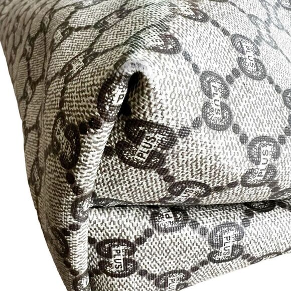 GUCCI Plus Web Sherry Line GG Plus Shoulder Tote Bag PVC Leather - Picture 13 of 16